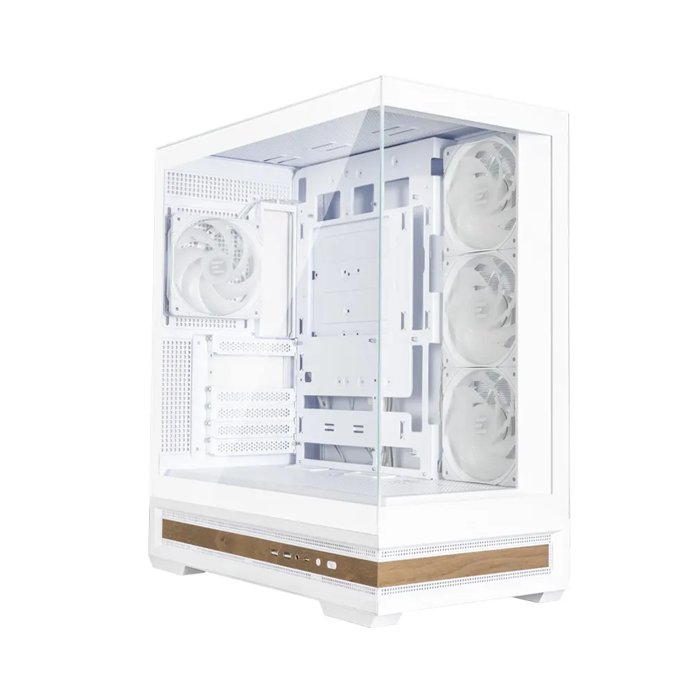 ქეისი Zalman PC case P40 NAMU without PSU, 2xUSB3.0, 1x Type C, 3x120mm ARGB Reverse, 1x120mm ARGB, VGA 420mm, LCS ready, TG Side/Front Panel, ATX, white