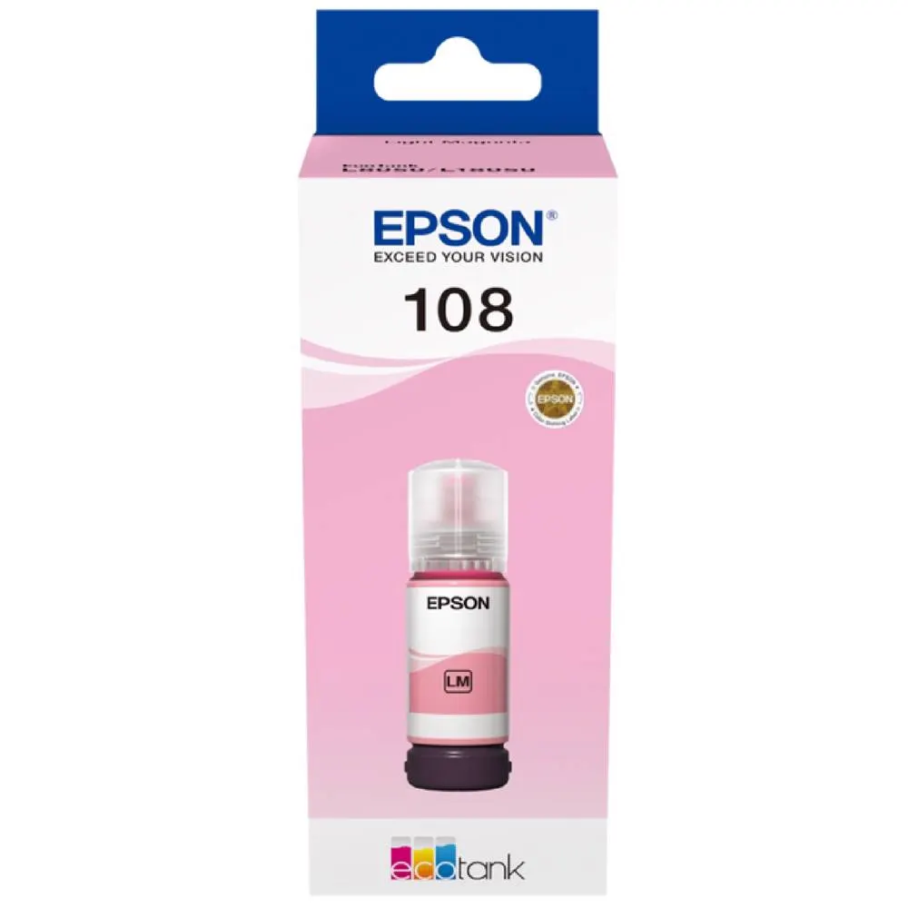 Epson კარტრიჯის მელანი 108 ECOTANK LIGHT MAGENTA INK BOTTLE C13T09C64A