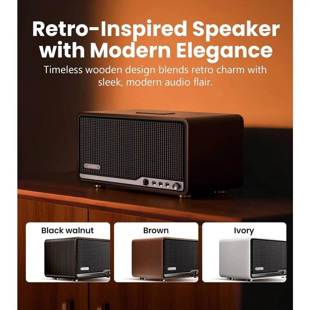 დინამიკი Edifier S300 80W, Bluetooth, WiFi (Apple AirPlay), Type-C, AUX, Hi-Fi Tabletop Speaker, Hi-Res Audio LDAC Brown