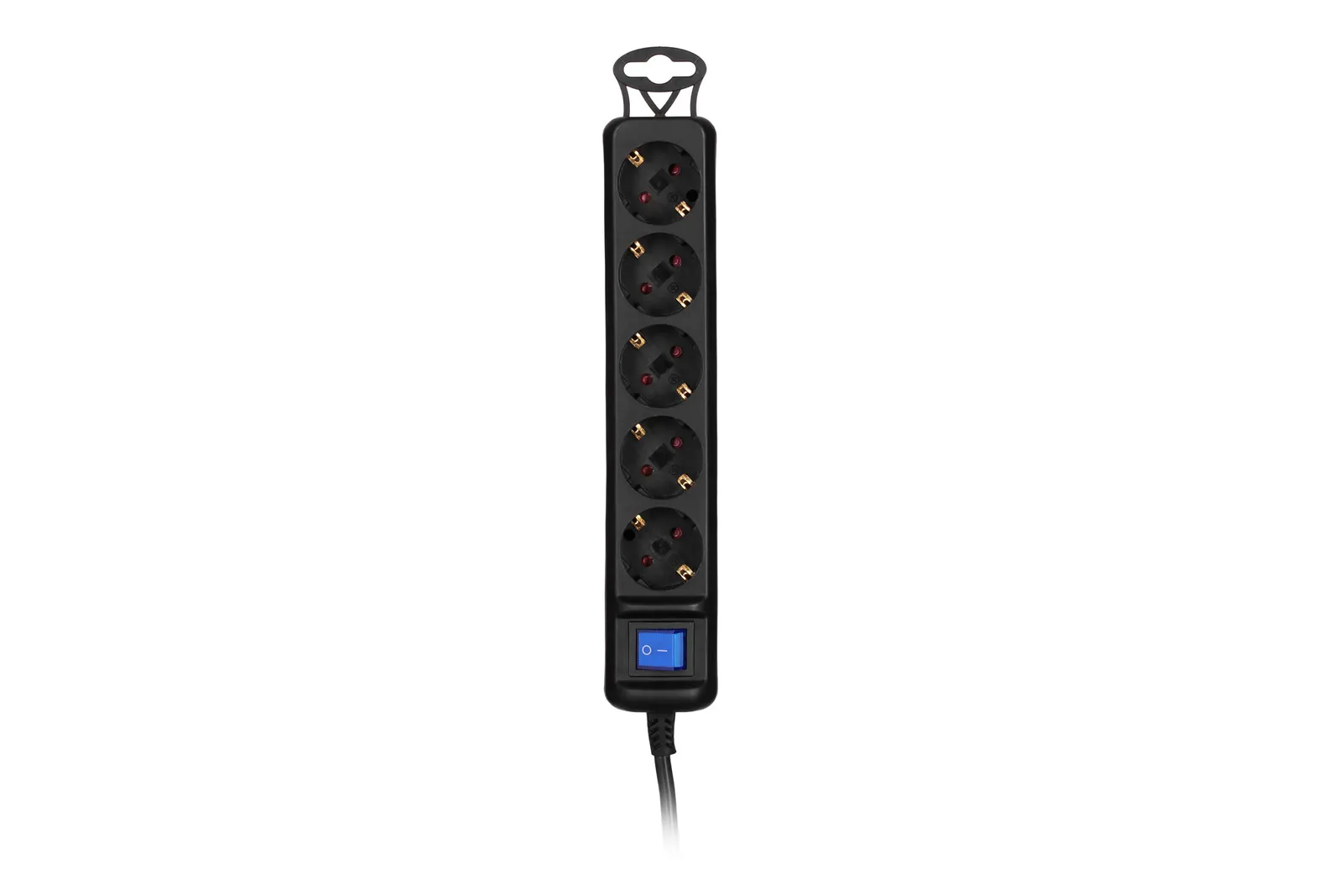 დამაგრძელებელი 2E power strip 5XSchuko switch, 3G*0.75mm2, 5m, Black