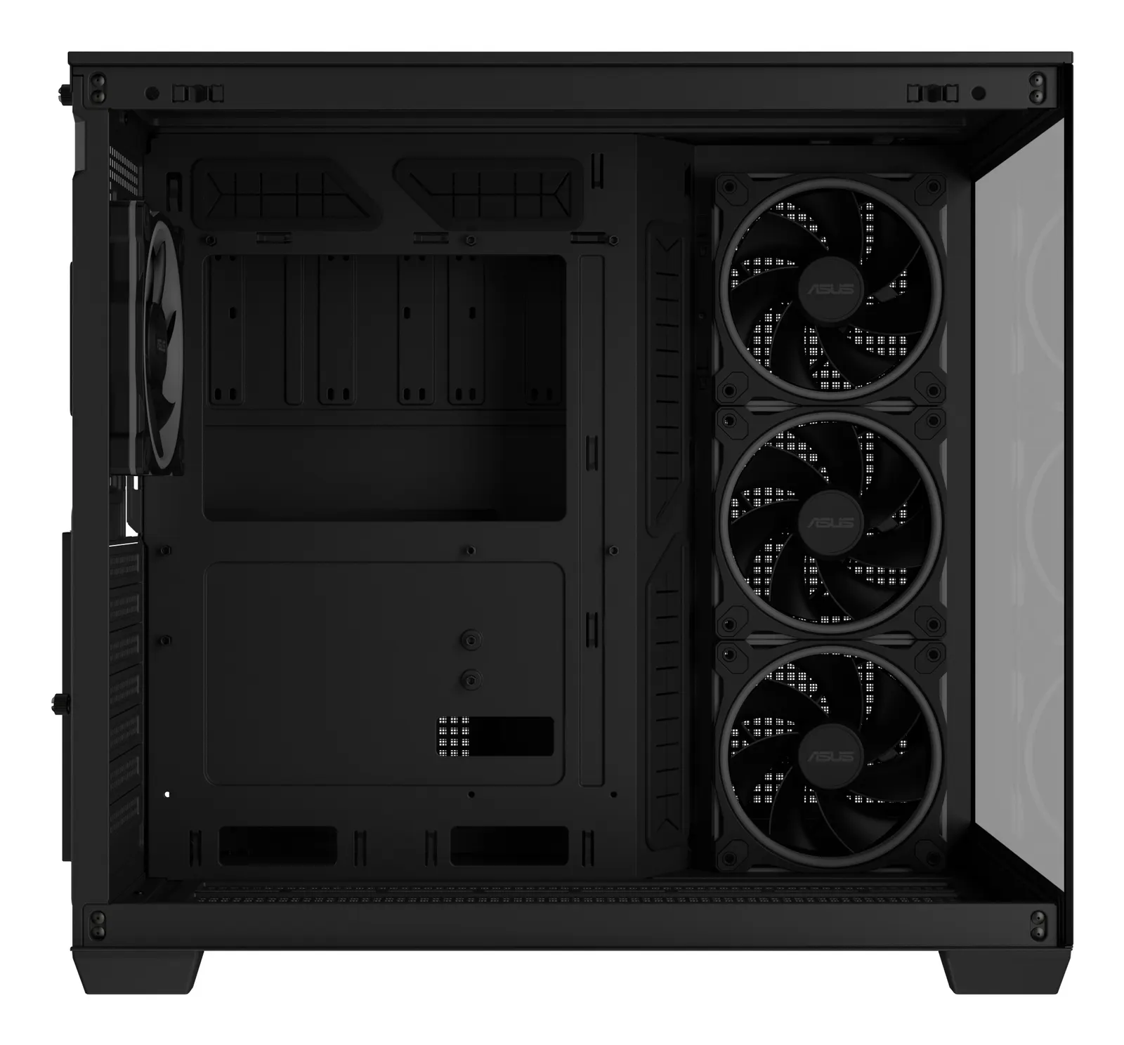 ქეისი ASUS A32 PLUS TG ARGB – Mid Tower | ATX/mATX/Mini-ITX | TG | 4×120mm ARGB Fans | Panoramic Design | GPU 420mm | CPU Cooler 165mm | 360mm Radiator | Black