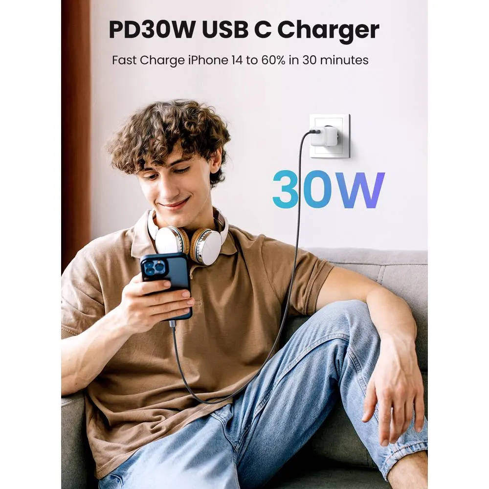 Charger UGREEN CD319 (15326) Nexode, 30W, Single port, Type-C, White
