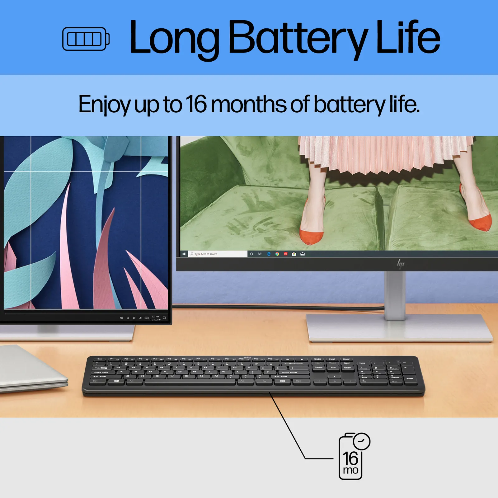 კლავიატურა HP 230 Wireless Black