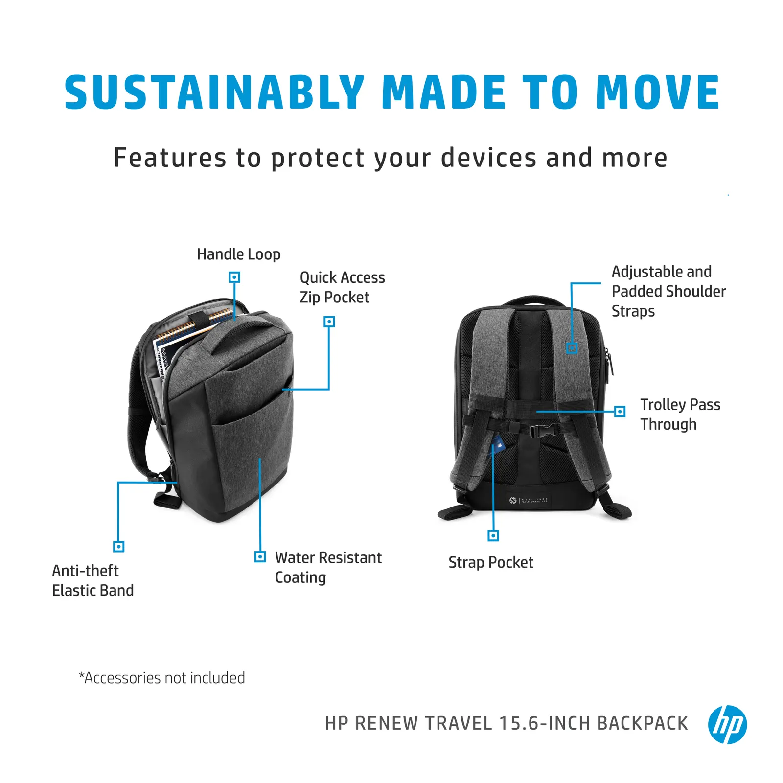 HP Renew Travel 15.6 Laptop Backpack