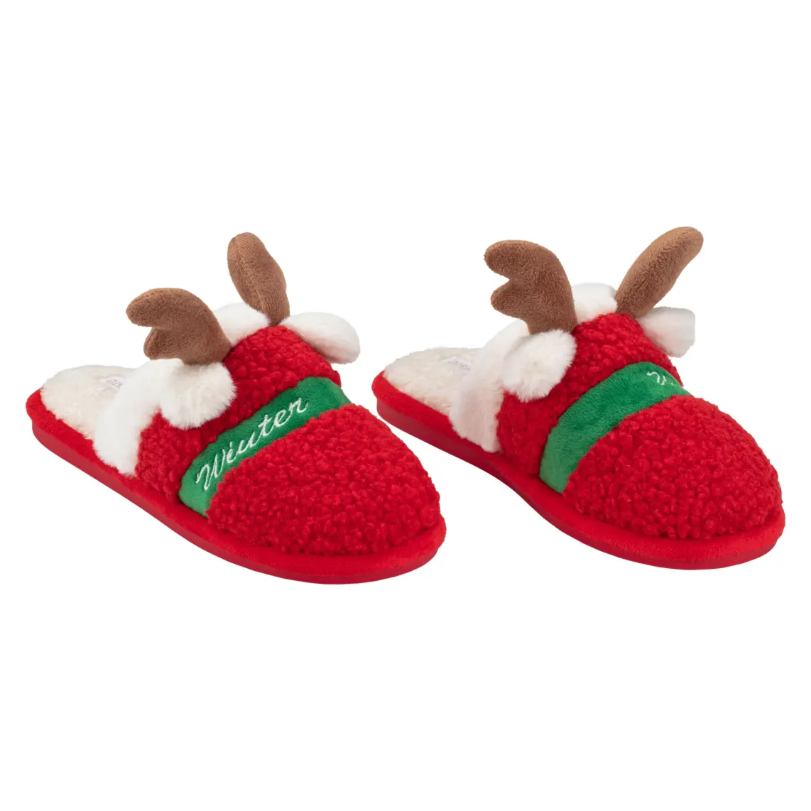 საშინაო ჩუსტი Ardesto Home shoes Christmas 36/37 size, 100% polyester, sole 100% rubber, red