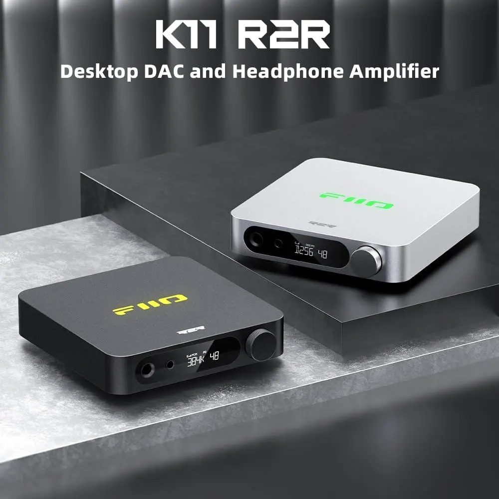 DAC გამაძლიერებელი FiiO K11 R2R (F3031K) Optical, Coaxial, RCA, Type-C, Desktop DAC And Headphone Amplifier Black