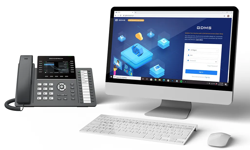 IP ტელეფონი Grandstream GRP2636, Professional P Phone, 16 SIP accounts, 12 lines, 2x GbE PoE, Wi-Fi, 480x272 (4.3") color LCD, 24 paper BLF keys, 12V/1A PSU