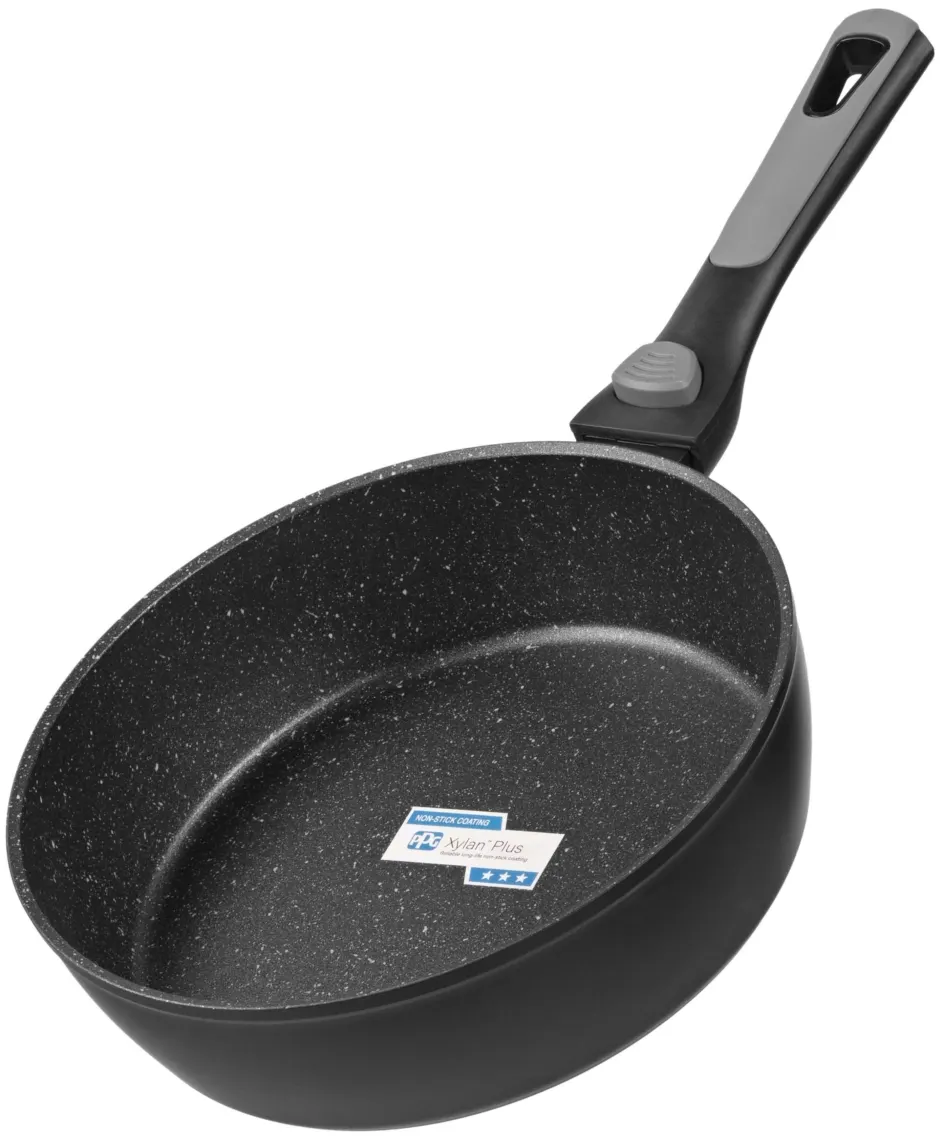 ტაფა Ardesto Deep Fry pan with removable handle Gemini Bari, 24cm, aluminium, black