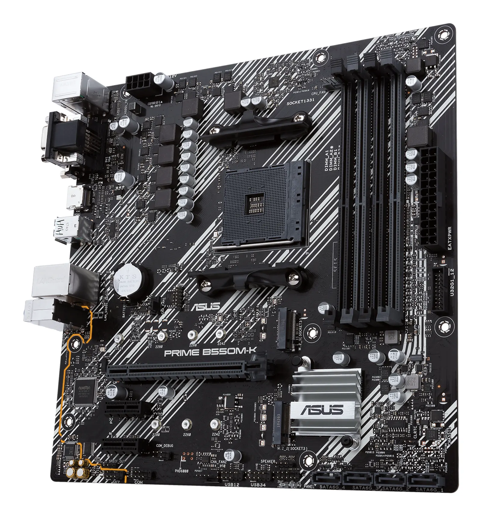 ASUS Motherboard PRIME B550M-K sAM4 B550 4xDDR4 M.2 HDMI DVI D-Sub mATX