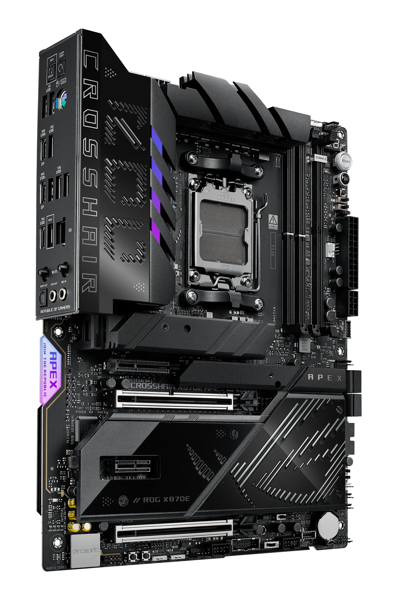 დედაპლატა ASUS Motherboard ROG CROSSHAIR X870E APEX sAM5 X870E 2xDDR5 M.2 USB Type-C Wi-Fi BT ATX