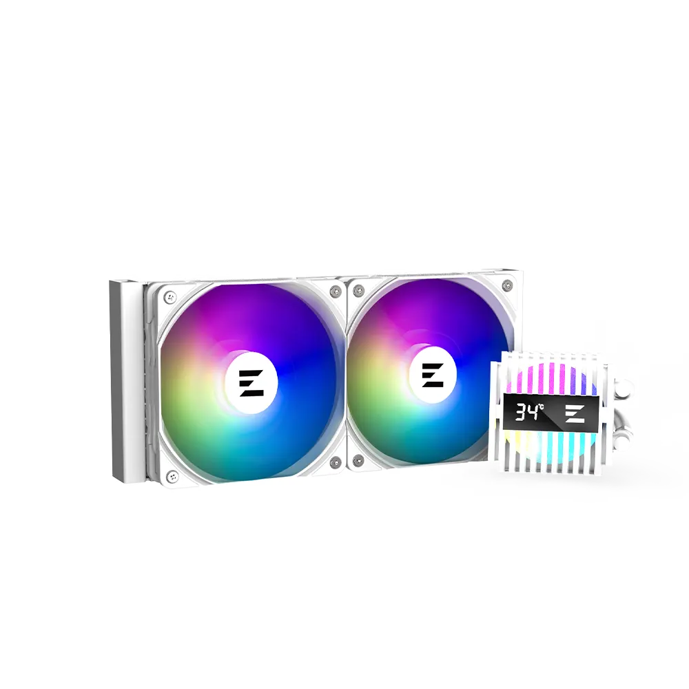 ქულერი Zalman LCS Alpha 2 A24 ARGB, LGA1700, 1200, 115x, AM5, AM4, TDP 320W, white