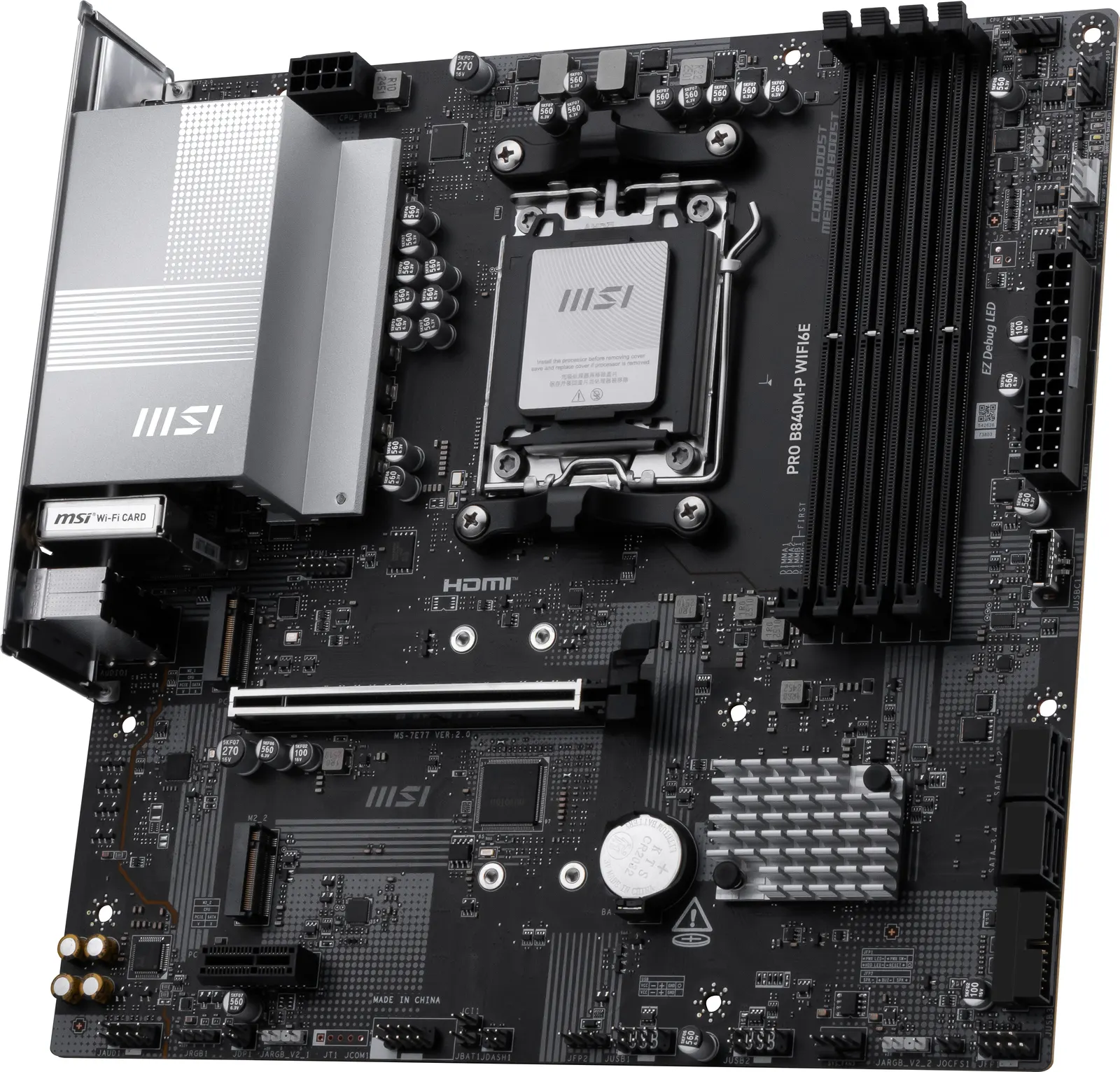 დედაპლატა MSI PRO B840M-P WIFI6E AM5