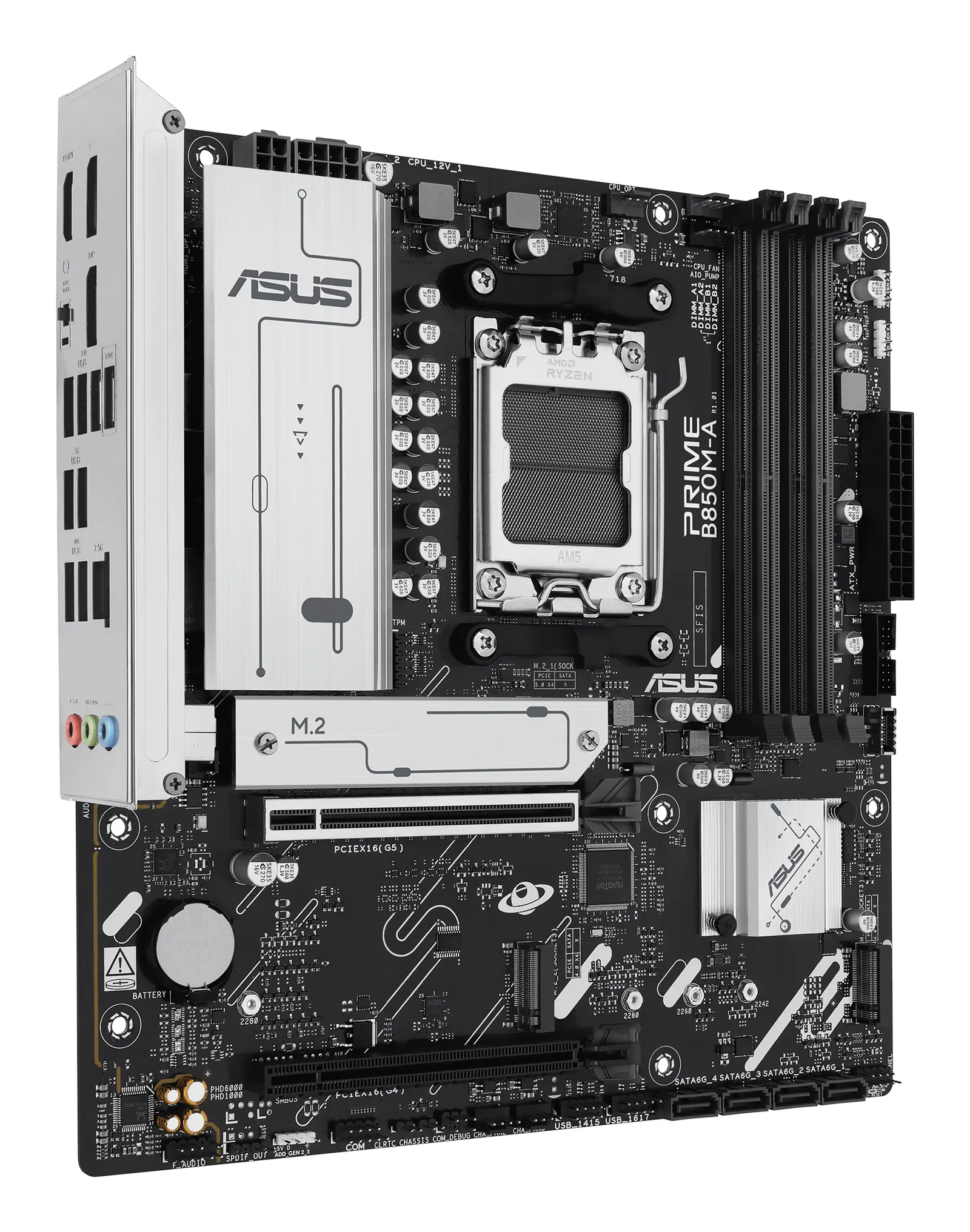 ASUS Motherboard PRIME B850M-A-CSM sAM5 B850 4xDDR5 M.2 HDMI DP mATX
