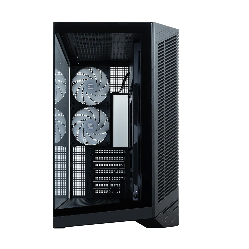 ქეისი Zalman PC case D50 without PSU, 2xUSB3.0, 1xUSBType-C, 2x120mm ARGB, 1x360mm ARGB, VGA 415mm, LCS ready, TG Side/Front Panel, ATX, black