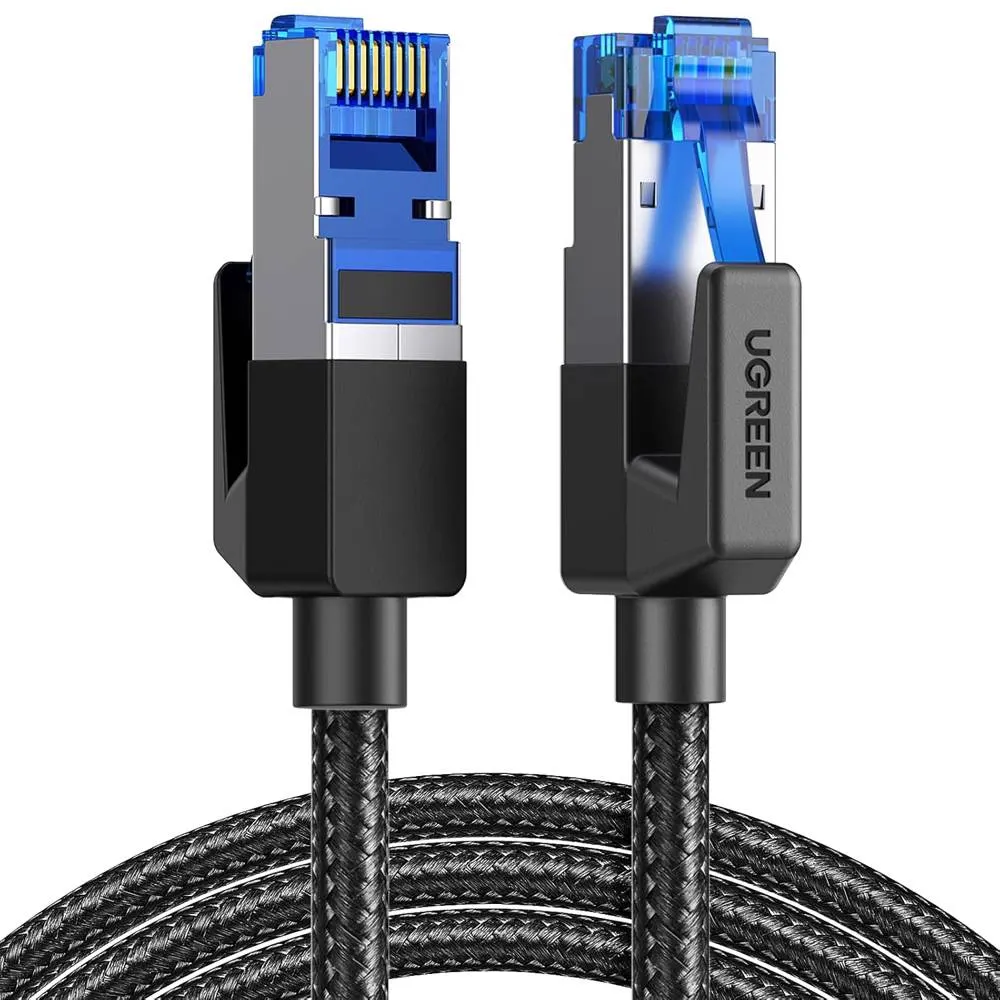 ქსელი კაბელი UGREEN NW153 (80432), CAT8 Patch Cord LAN Cable, 3m, Black