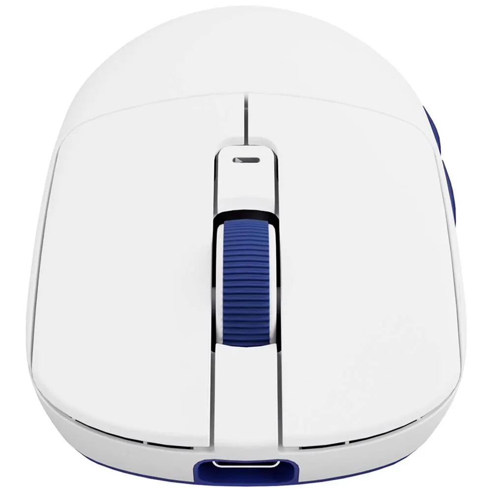 მაუსი Royal Kludge RK M30 Gaming Mouse Wireless, 2.4GHz, Bluetooth, USB White Blue
