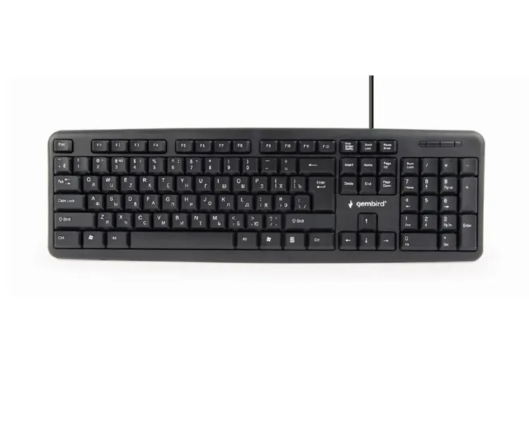 კლავიატურა Gembird KB-U-103-RU Standard keyboard USB RU layout black