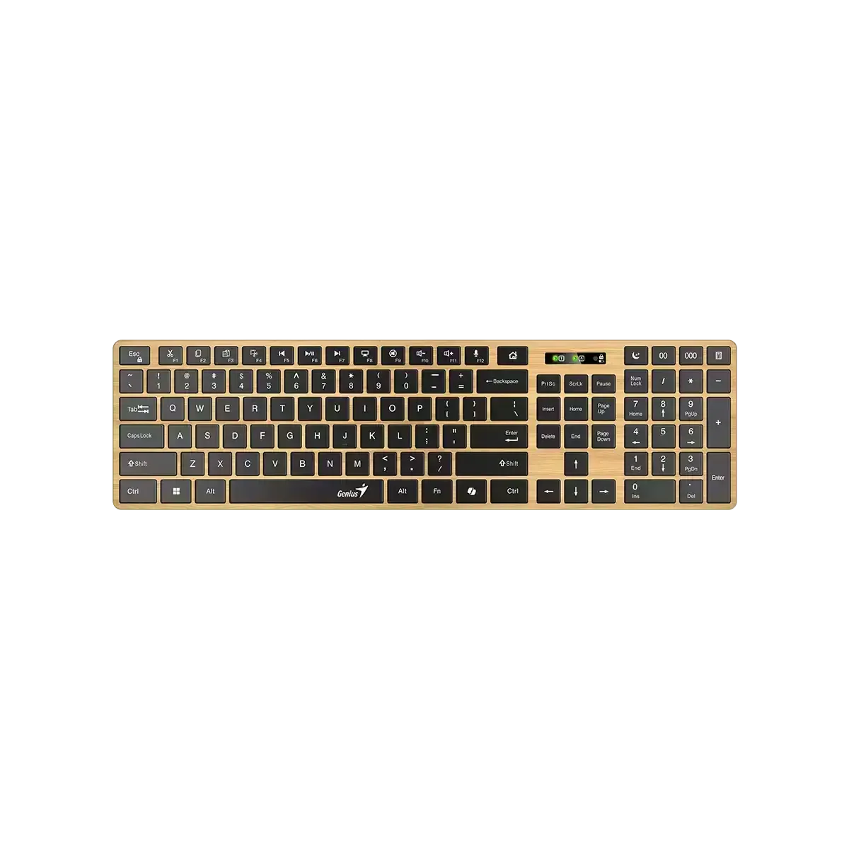კლავიატურა Genius, SlimStar 7250BT, AI Copilot Key, Keyboard, Pine wood