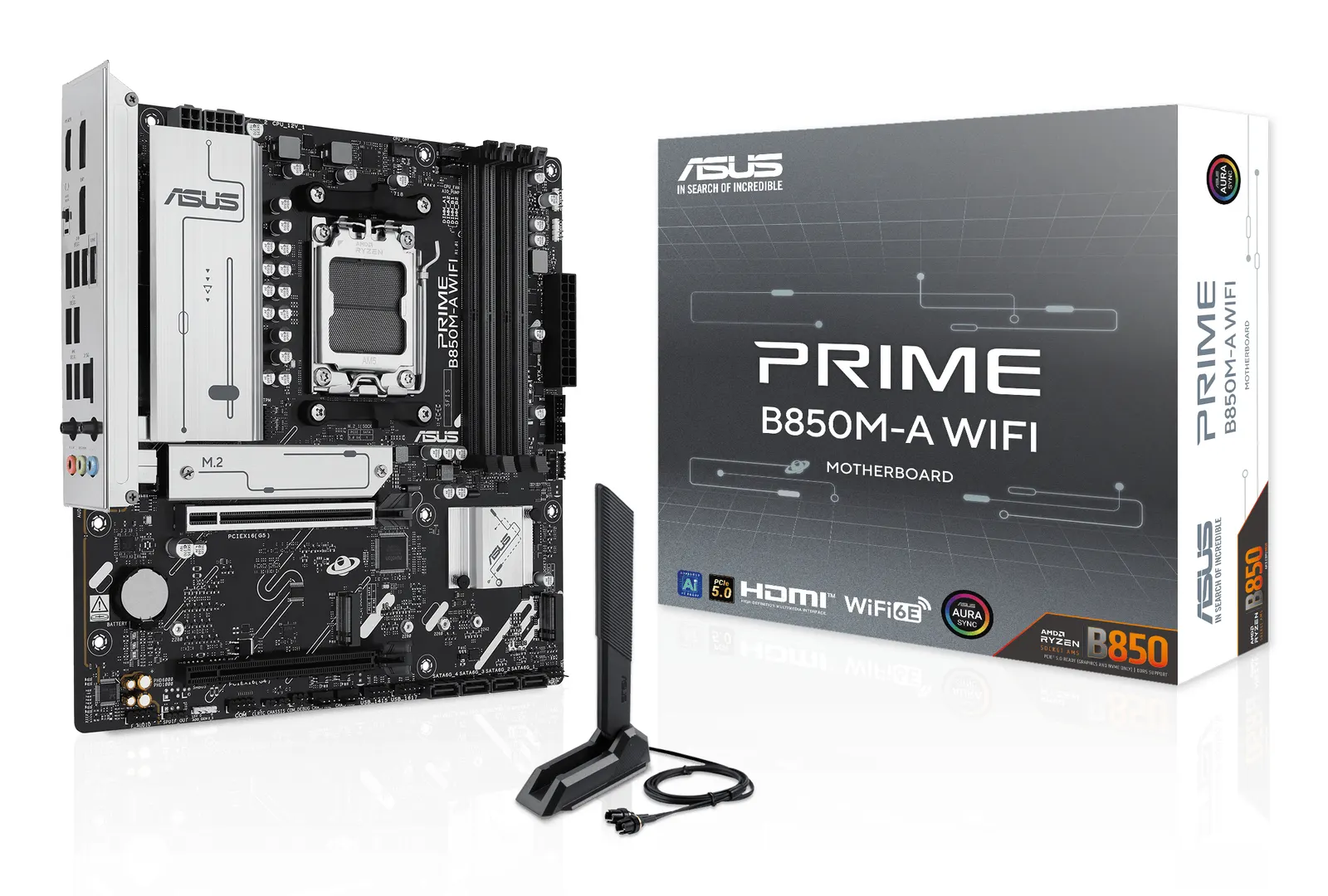 დედაპლატა ASUS Motherboard PRIME B850M-A WIFI sAM5 B850 4xDDR5 M.2 HDMI DP WiFi BT mATX