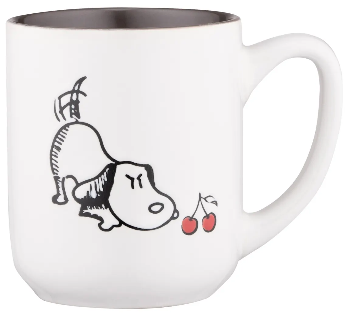 კათხა Mug ARDESTO Dog, 380ml, ceramic, white-gray