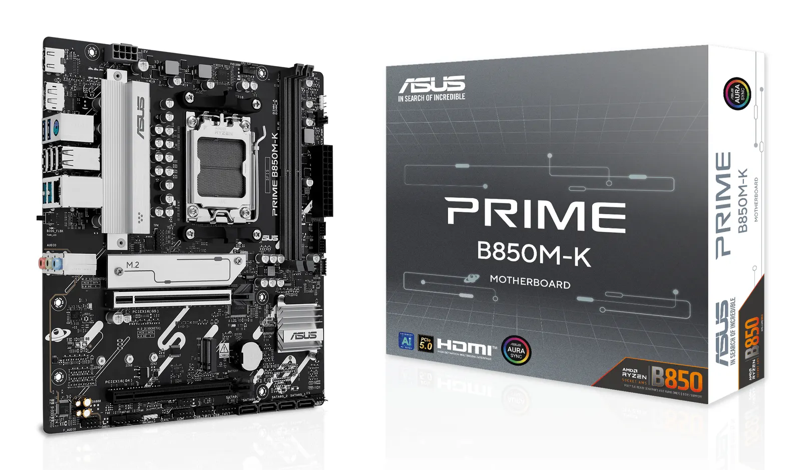 დედაპლატა ASUS Motherboard PRIME B850M-K sAM5 B850 4xDDR5 M.2 HDMI DP mATX