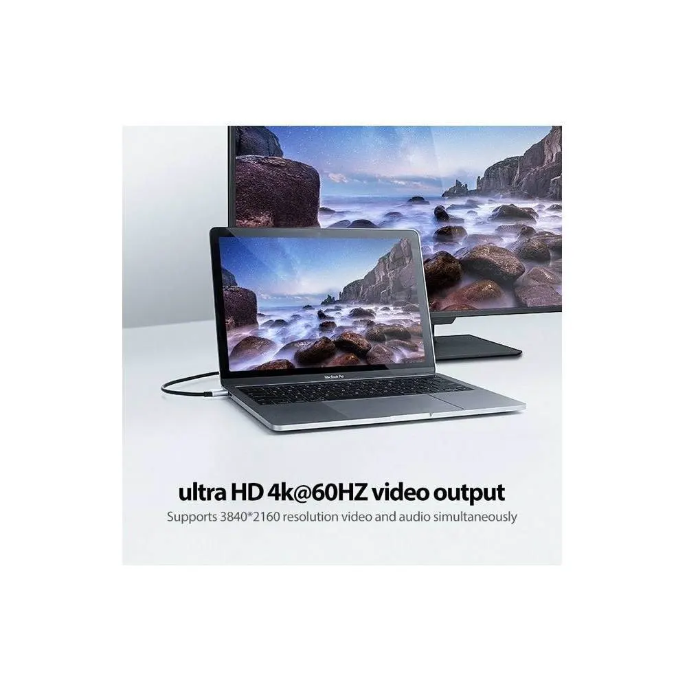 USB კაბელი UGREEN US161 (50751), USB 3.1 Type-c To Type-c Cable, Video Data Cable, 1.5m, Black