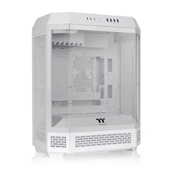 Thermaltake, The Tower 600 Snow Mid Tower Chassis Case White.