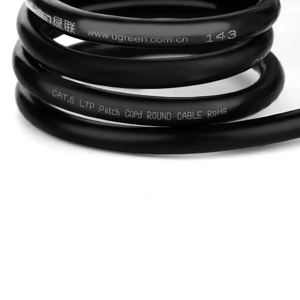 NW112, UGREEN, CAT6 Extension LAN Cable, 3m, Black.