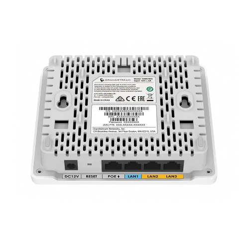 Wi-Fi დაშვების წერტილი Grandstream GWN7603,Indoor Wi-Fi Access Point, 2x2:2 2.4G/5G, 1x GbE PoE, 2x GbE with PSE, 1x GbE, up to 100m coverage, 100+ wireless clients, 1.27Gbps aggregate wireless throughput