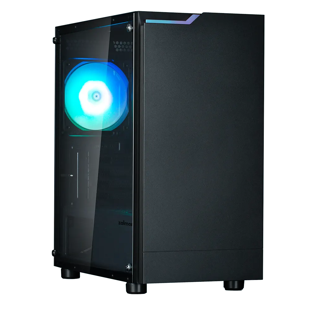 ქეისი Zalman PC case T4 Plus without PSU, 2xUSB3.0, 1xUSB2.0, 1x120mm ARGB, VGA 320mm, TG Side Panel, mATX, black