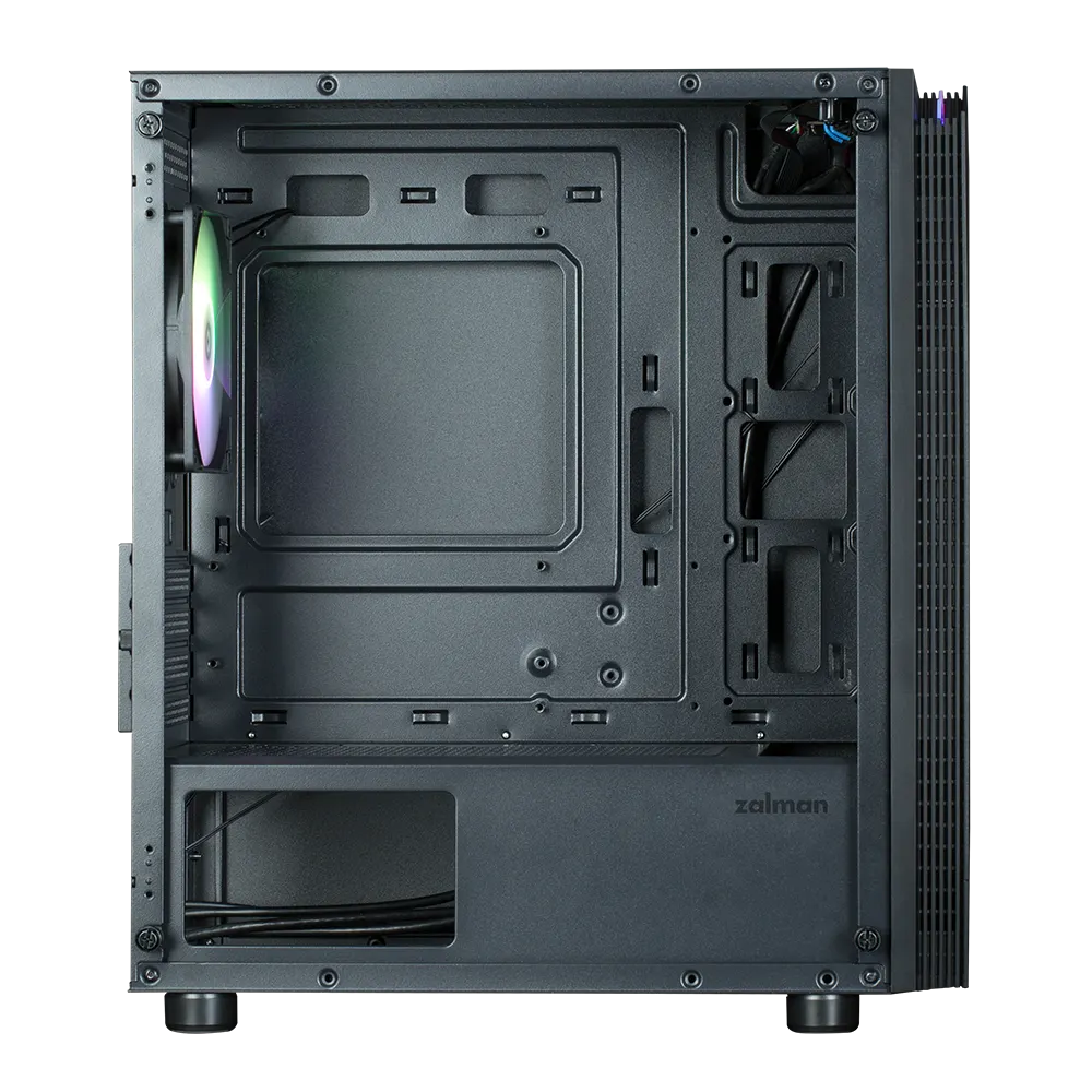 ქეისი Zalman PC case T4 Plus without PSU, 2xUSB3.0, 1xUSB2.0, 1x120mm ARGB, VGA 320mm, TG Side Panel, mATX, black
