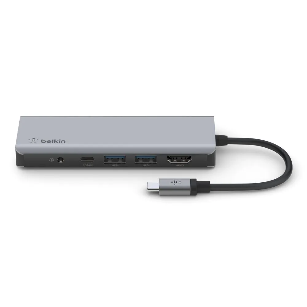 Type-C ჰაბი Belkin Hub USB-C 7in1 Ethernet/HDMI/VGA/2xUSB-A/USB-C/SD/microSD/jack3.5