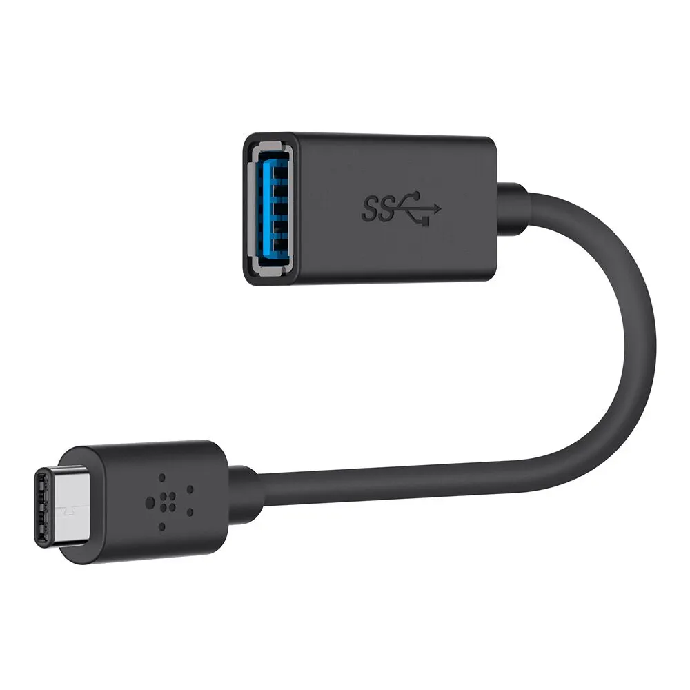 Type-C ადაპტერი Belkin Adapter USB-C > USB-AF, 0.14m, black