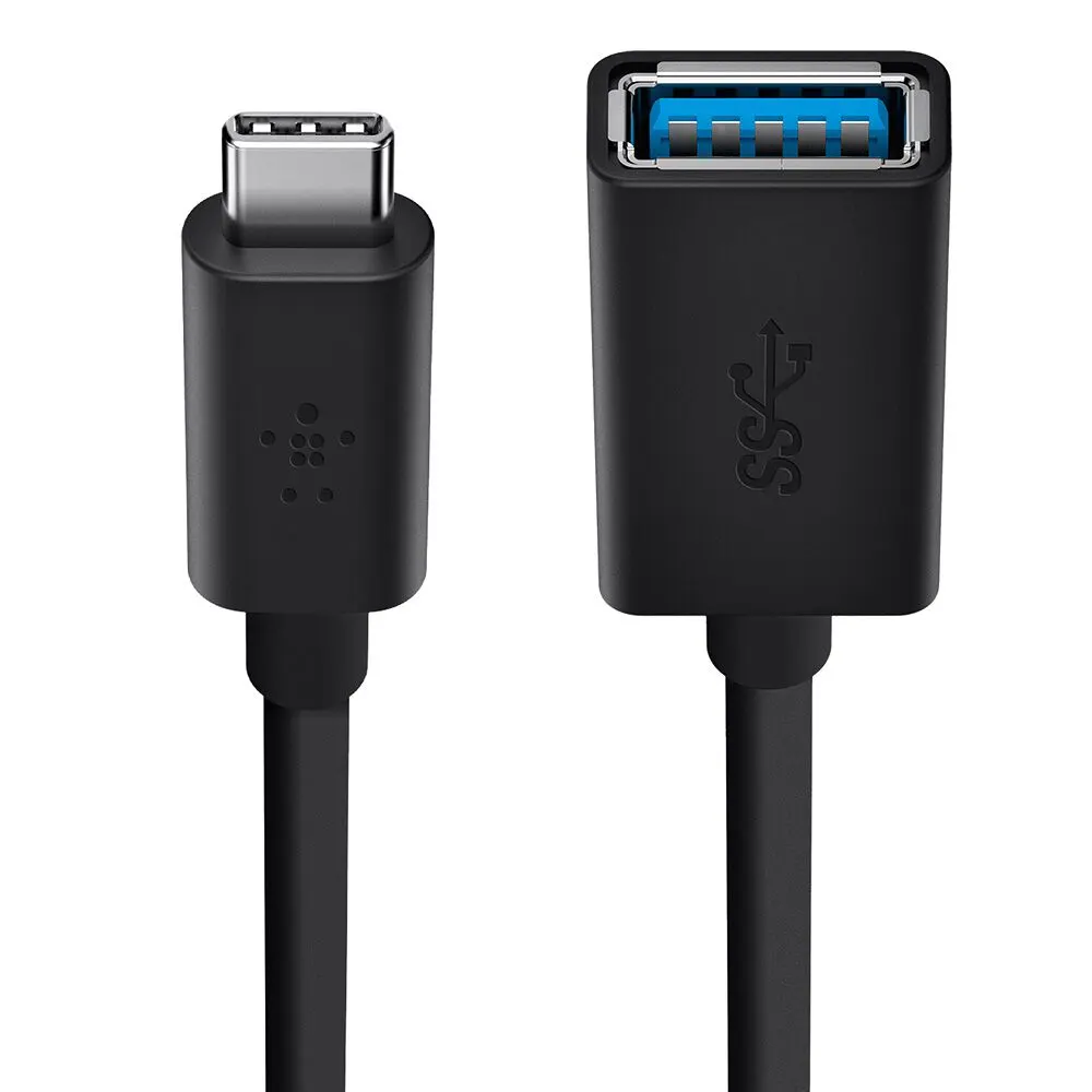 Type-C ადაპტერი Belkin Adapter USB-C > USB-AF, 0.14m, black