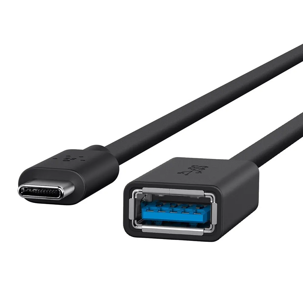 Type-C ადაპტერი Belkin Adapter USB-C > USB-AF, 0.14m, black