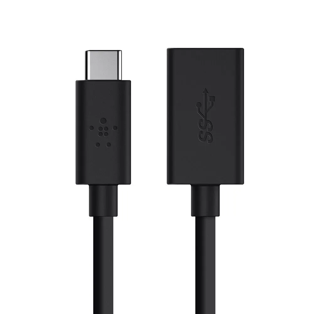 Type-C ადაპტერი Belkin Adapter USB-C > USB-AF, 0.14m, black