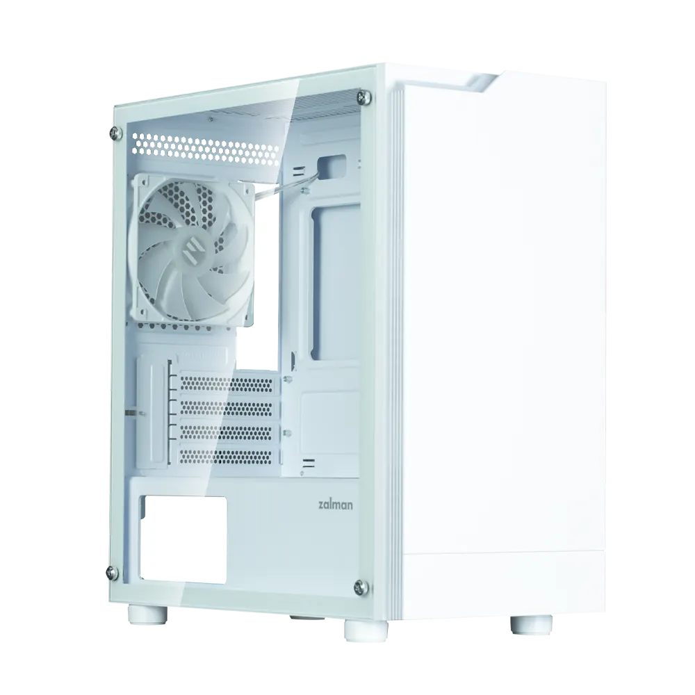 Zalman PC case T4 Plus without PSU, 2xUSB3.0, 1xUSB2.0, 1x120mm ARGB, VGA 3200mm, TG Side Panel, mATX, white