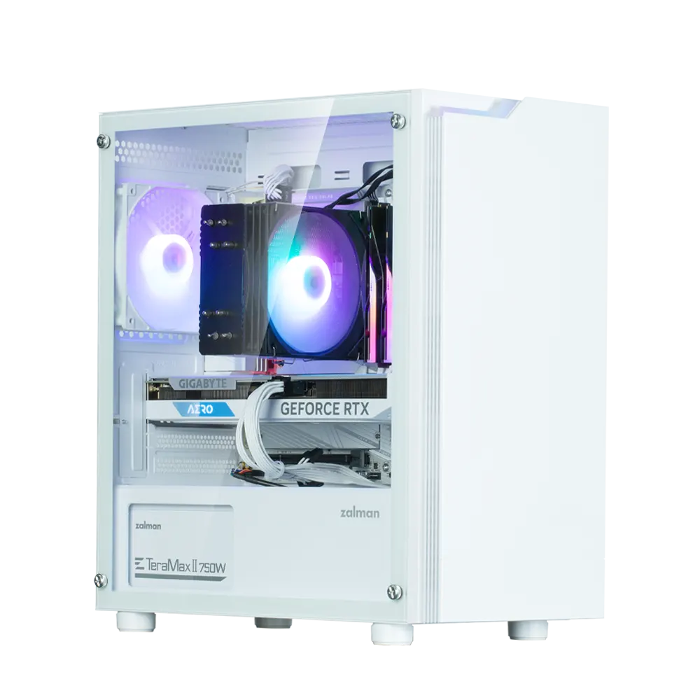 Zalman PC case T4 Plus without PSU, 2xUSB3.0, 1xUSB2.0, 1x120mm ARGB, VGA 3200mm, TG Side Panel, mATX, white