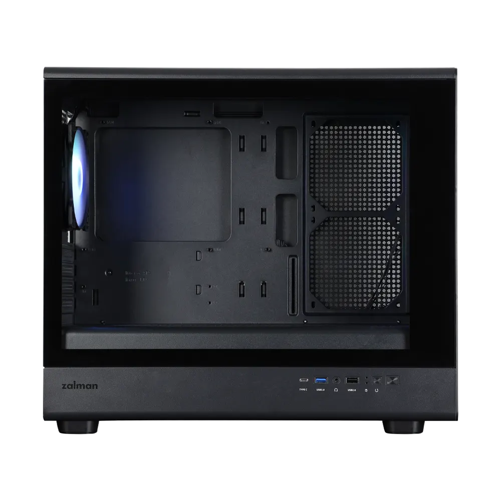 ქეისი Zalman PC case M5 without PSU, 1xUSB3.0, 1xUSB2.0, 1x Type C, 4x120mm ARGB, VGA 410mm, LCS ready, TG Side Panel, mATX, black