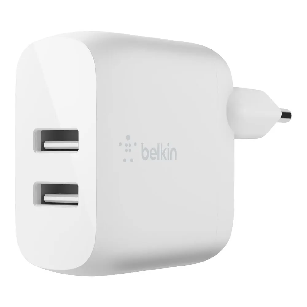 დამტენი Belkin Wall Charger 24W USB-A, 1M PVC A-LTG, white