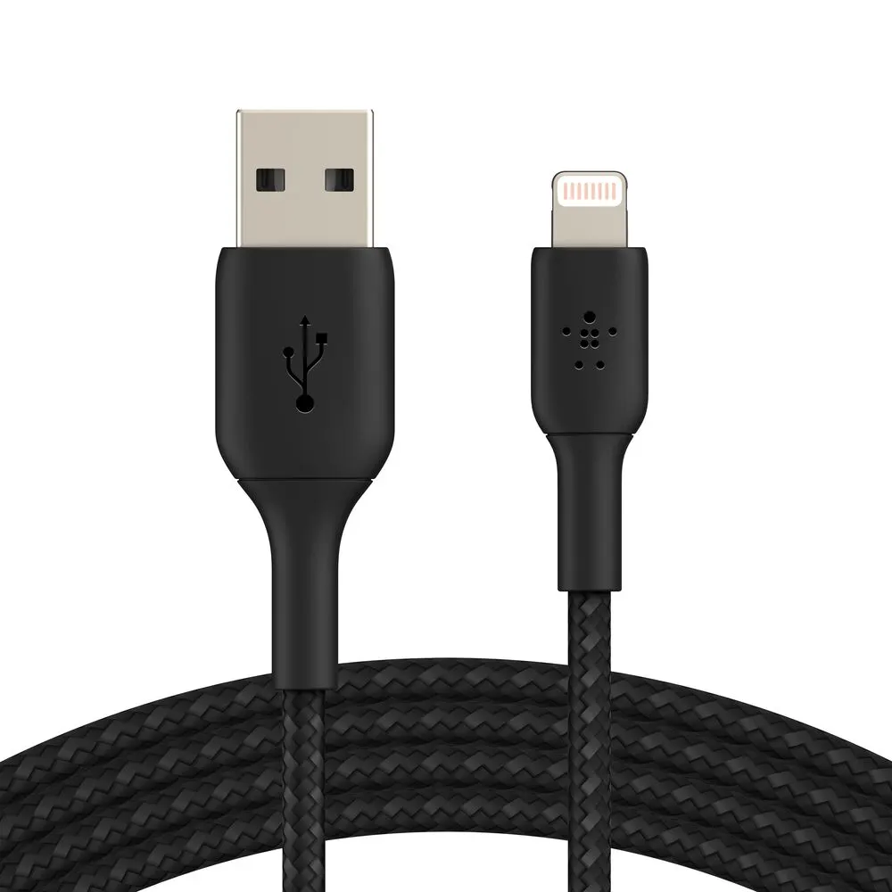 Belkin cable USB-A > Lightning charge/data, 1m, BRAIDED, black