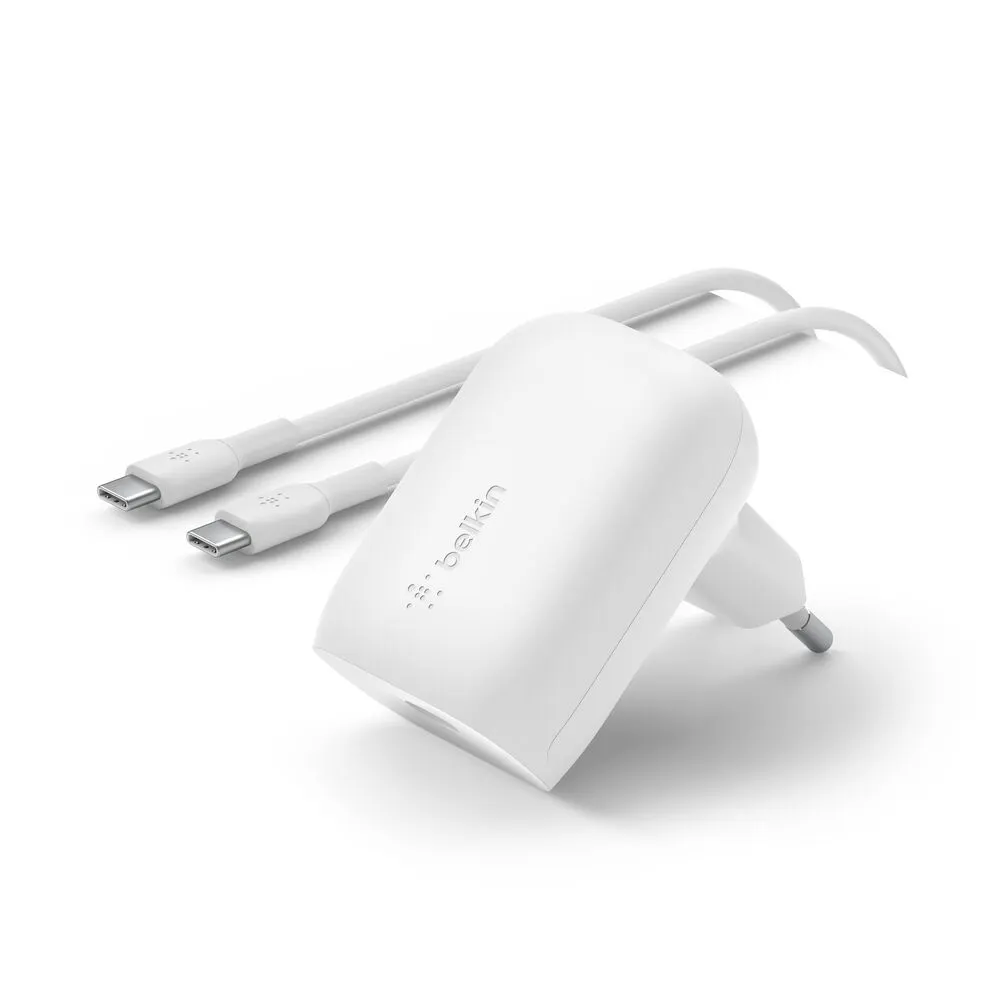 დამტენი Belkin Wall Charger 30W USB-C PD PPS, 1M PVC C-C, white
