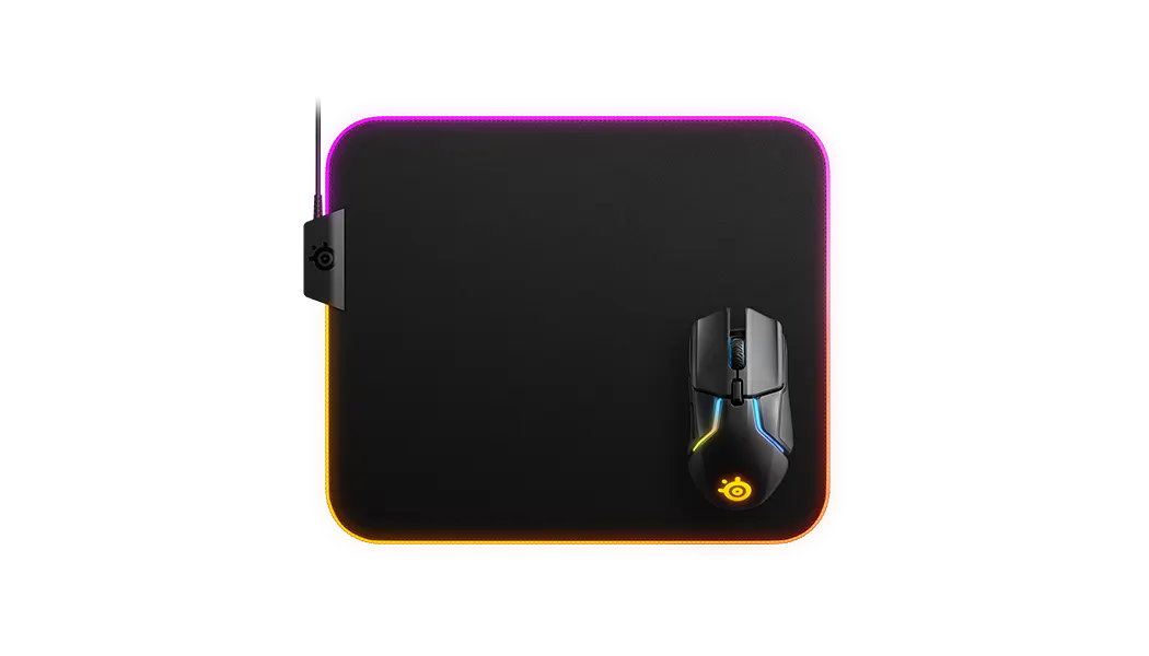 მაუს პადი SteelSeries Mouse Pad QcK Prism Cloth RGB M (900x300x4mm), black