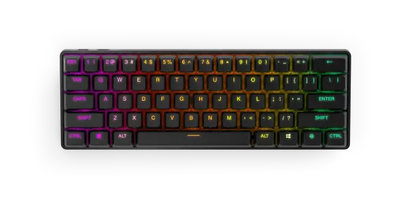კლავიატურა SteelSeries Keyboard mechanical Apex Pro Mini 61key, HyperMagnetic Switch, USB-A/WL, EN, RGB, black