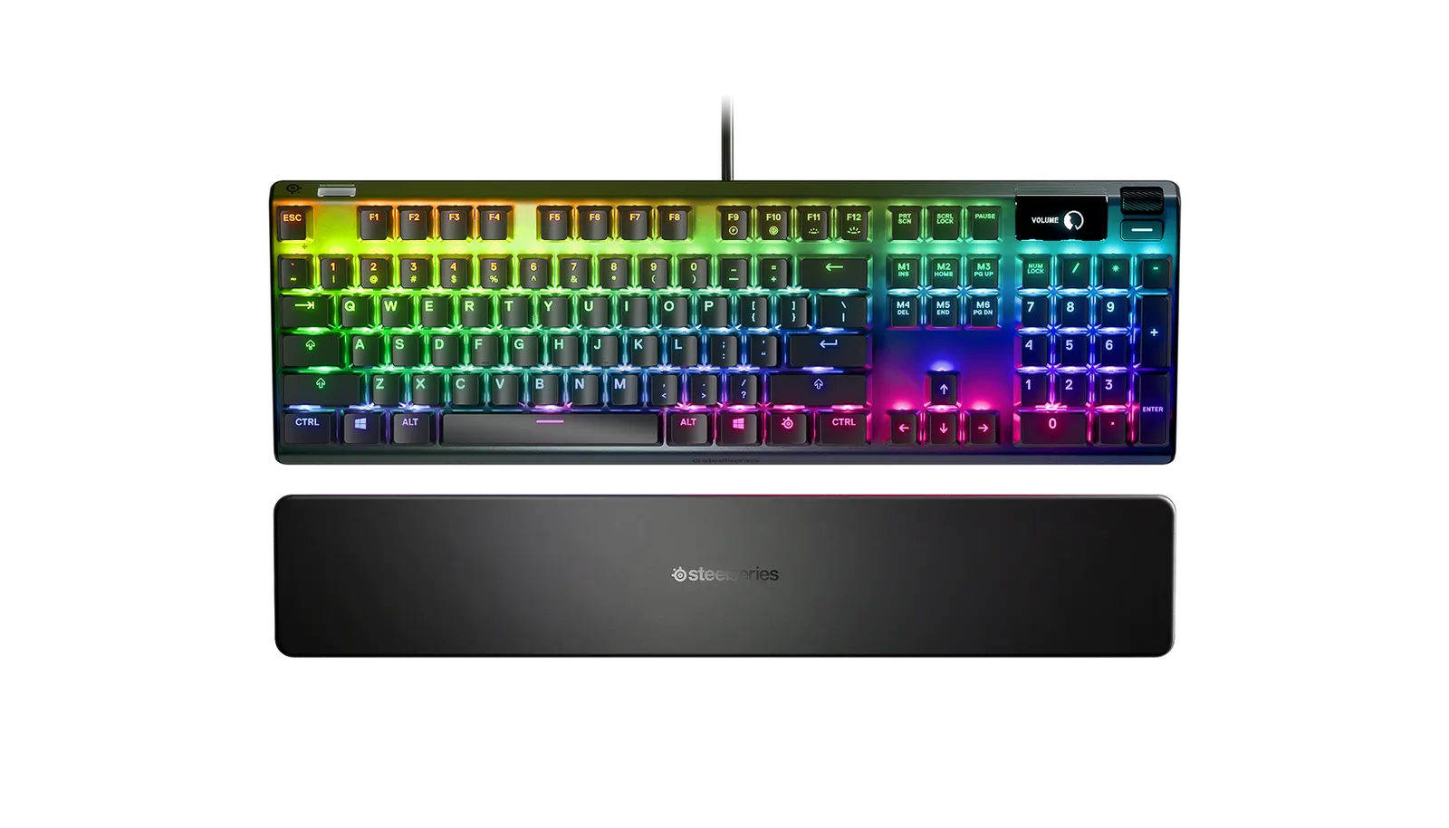 SteelSeries Keyboard mechanical Apex 7 104key, Red Switch, USB-A, EN, RGB, black