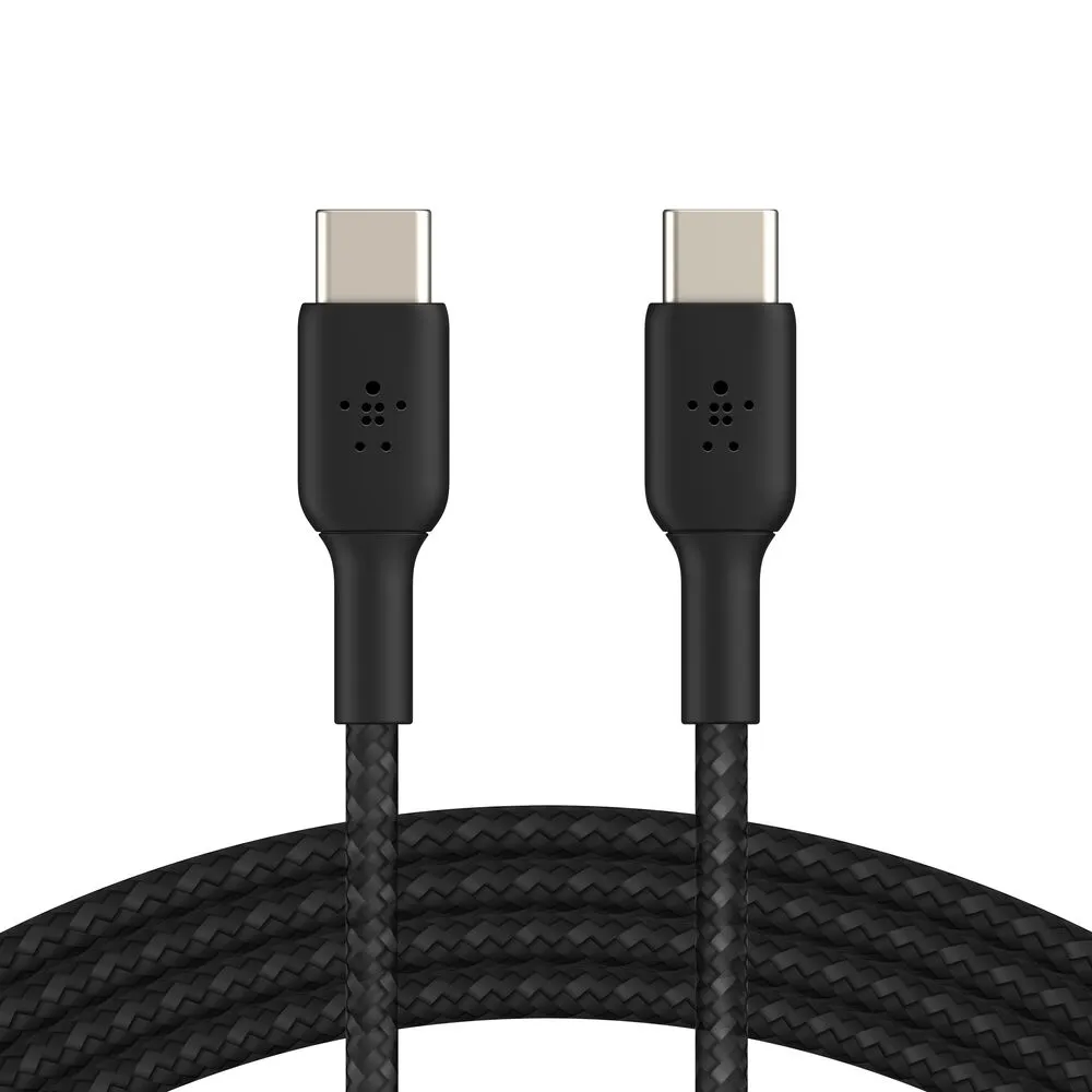 Type-C კაბელი Belkin cable USB-C > USB-C charge/data, 1m, 60W, Type-C, BRAIDED, black