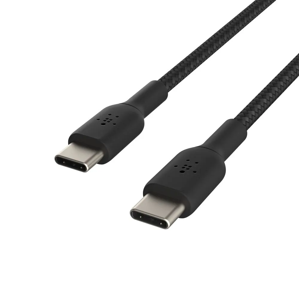 Type-C კაბელი Belkin cable USB-C > USB-C charge/data, 1m, 60W, Type-C, BRAIDED, black