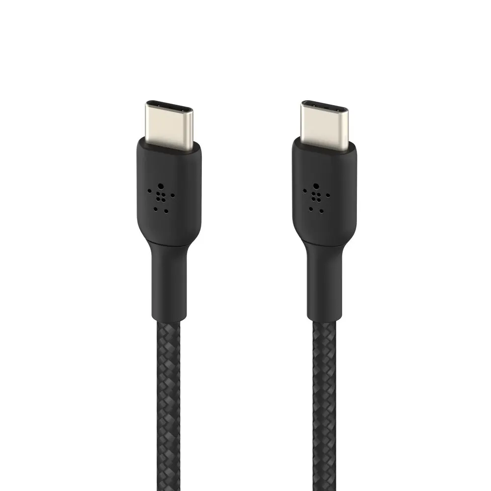 Type-C კაბელი Belkin cable USB-C > USB-C charge/data, 1m, 60W, Type-C, BRAIDED, black