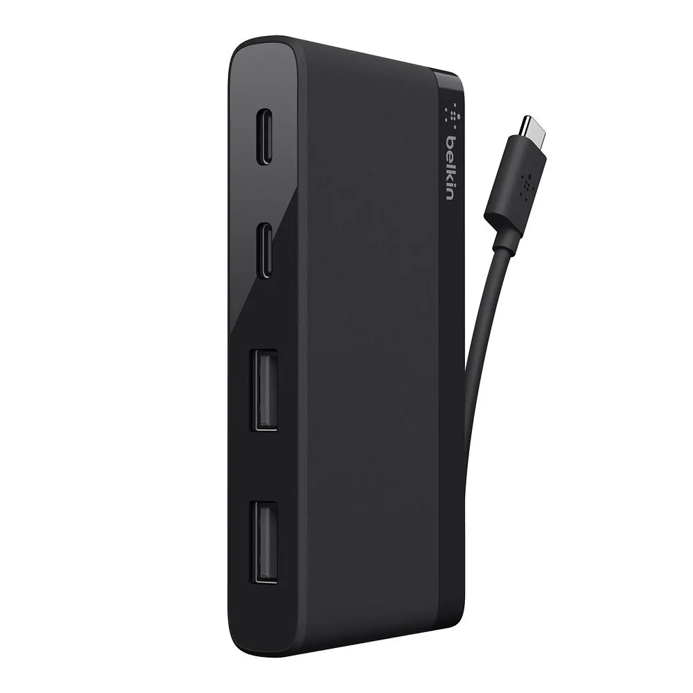 Type-C ჰაბი Belkin USB-C 4-PORT MINI HUB,3.0,BLK