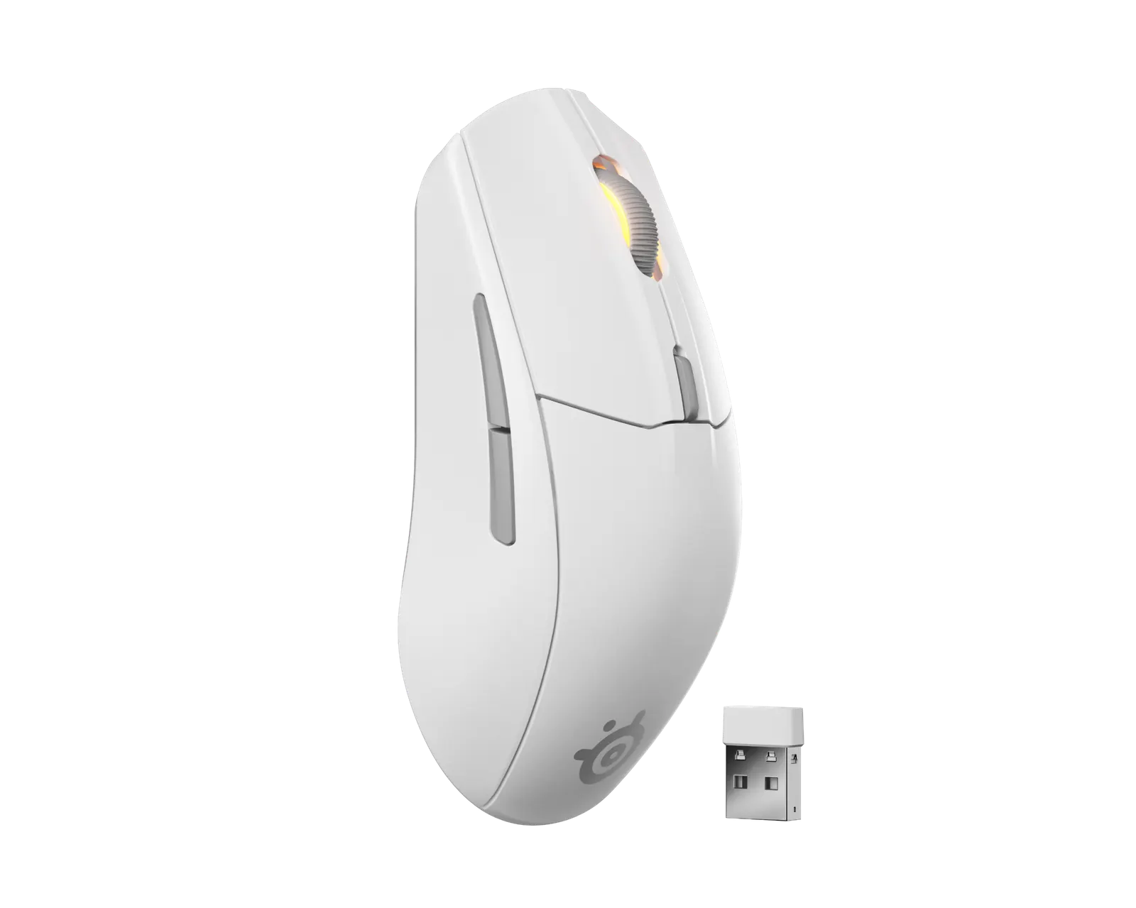 მაუსი SteelSeries Mouse Rival 3 Gen 2, RGB, USB-A/WL/BT, white
